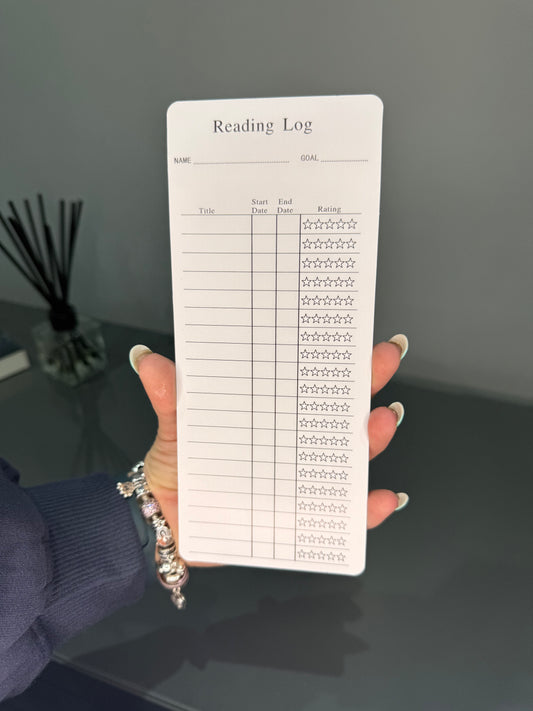 Reading Log And Tracker Bookmark