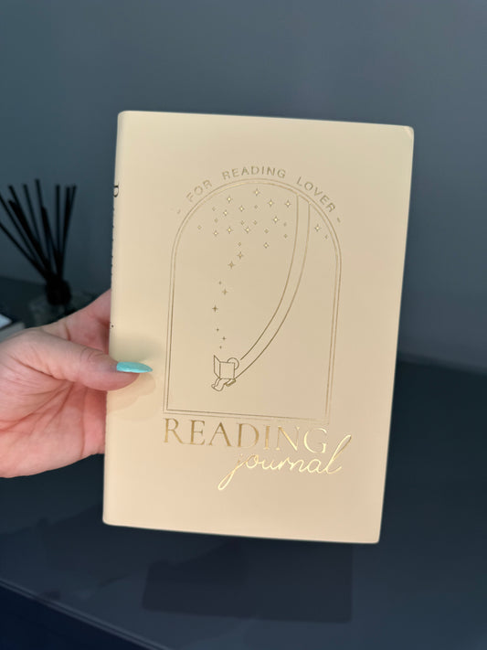 Cream Faux Leather Reading Journal