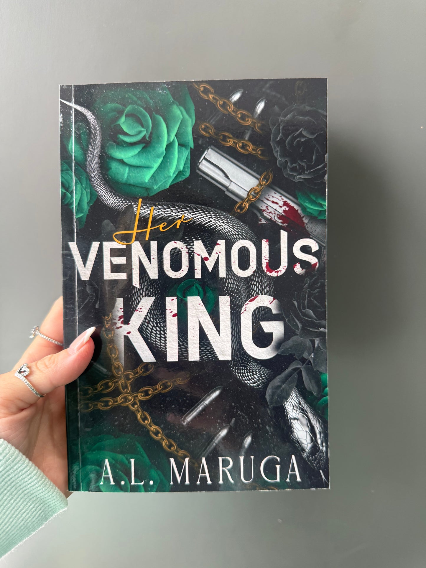 Her Venomous King - A.L. Margua - Green Pages & Signed Bookplate