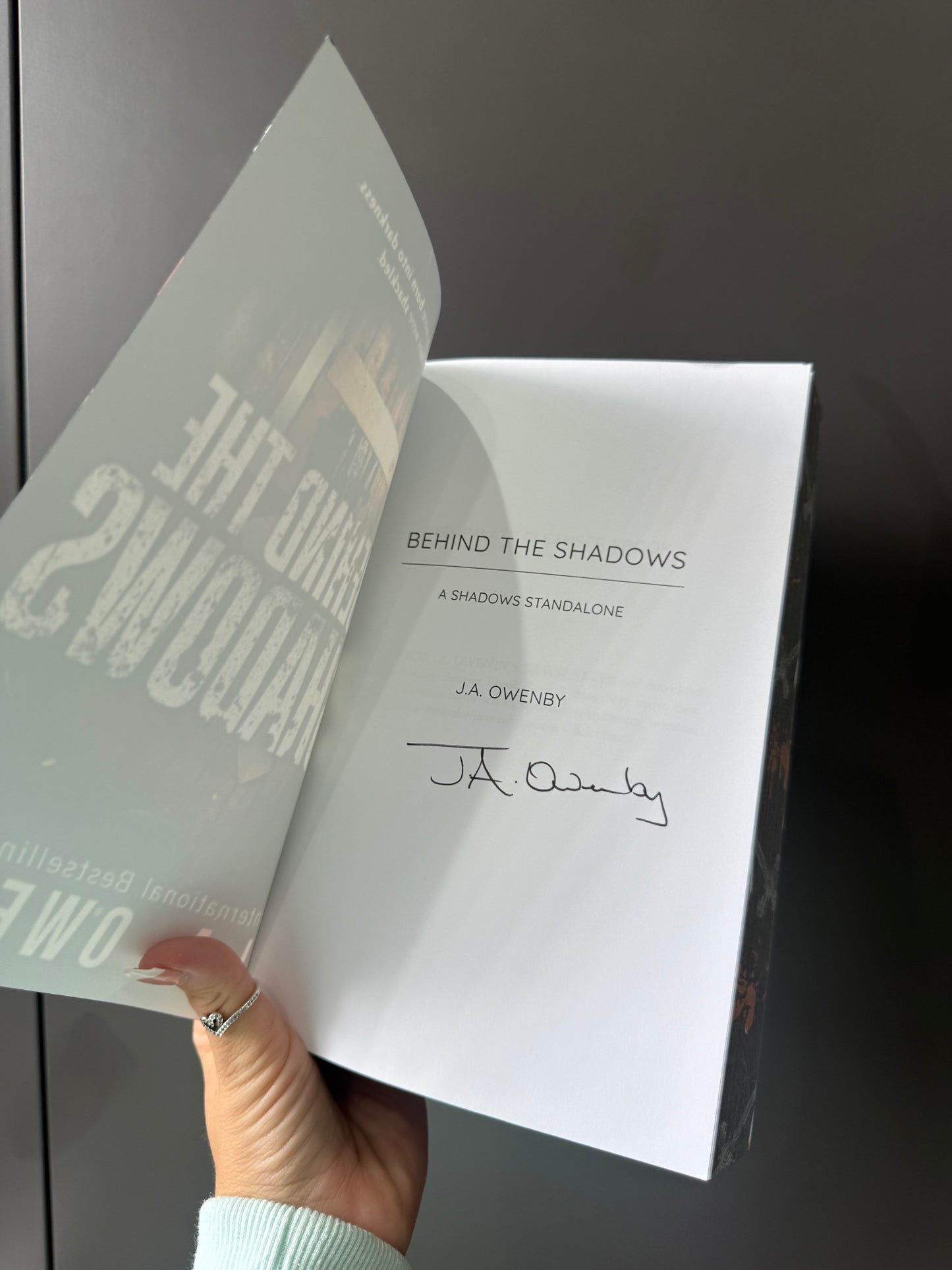 Behind The Shadows - J. A. Owenby - Signed & Sprayed Edges